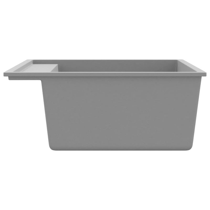 Casa si Gradina - Sanitare - Chiuveta bucatarie si accesorii - Chiuvete bucatarie - Chiuveta de bucatarie cu orificiu de preaplin, gri, granit - Infinity.ro