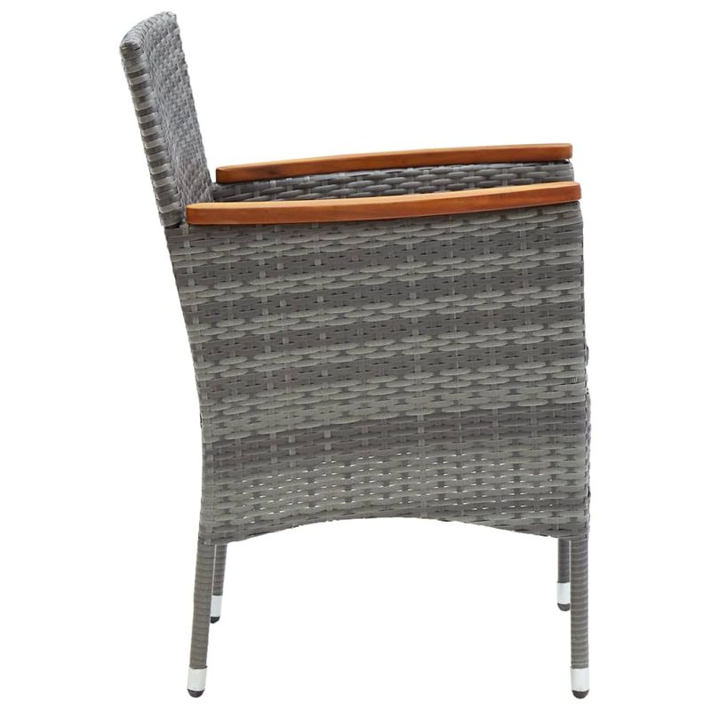 Casa si Gradina - Gradina si terasa - Mobilier exterior - Scaune si sezlonguri gradina - Scaune de masa pentru gradina, 4 buc., gri, poliratan - Infinity.ro