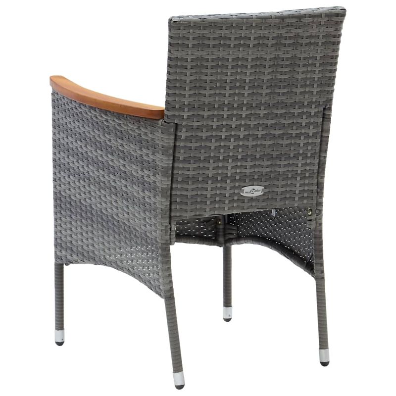 Casa si Gradina - Gradina si terasa - Mobilier exterior - Scaune si sezlonguri gradina - Scaune de masa pentru gradina, 4 buc., gri, poliratan - Infinity.ro