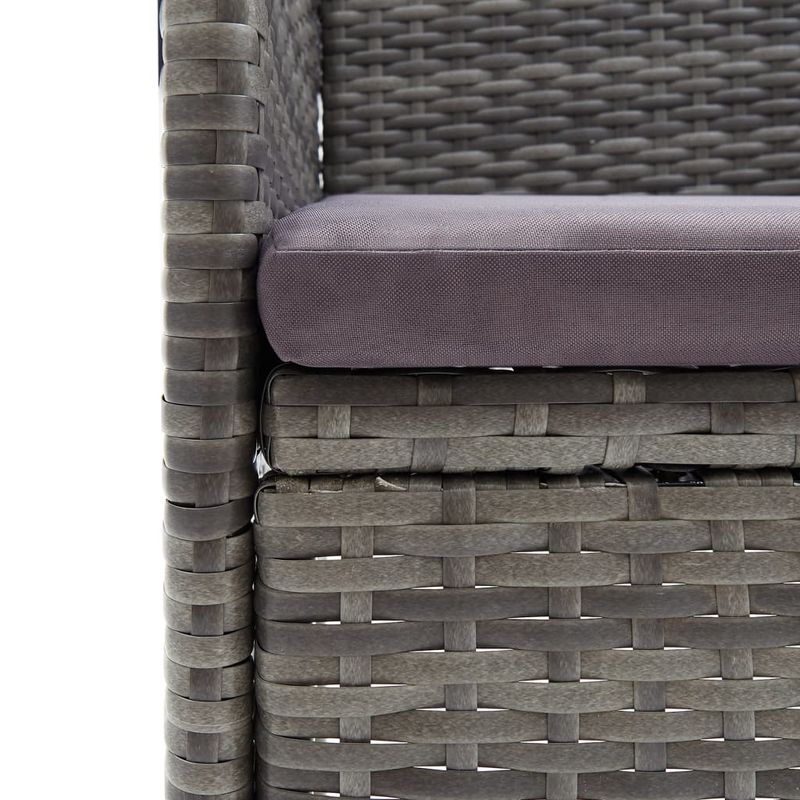 Casa si Gradina - Gradina si terasa - Mobilier exterior - Scaune si sezlonguri gradina - Scaune de masa pentru gradina, 4 buc., gri, poliratan - Infinity.ro