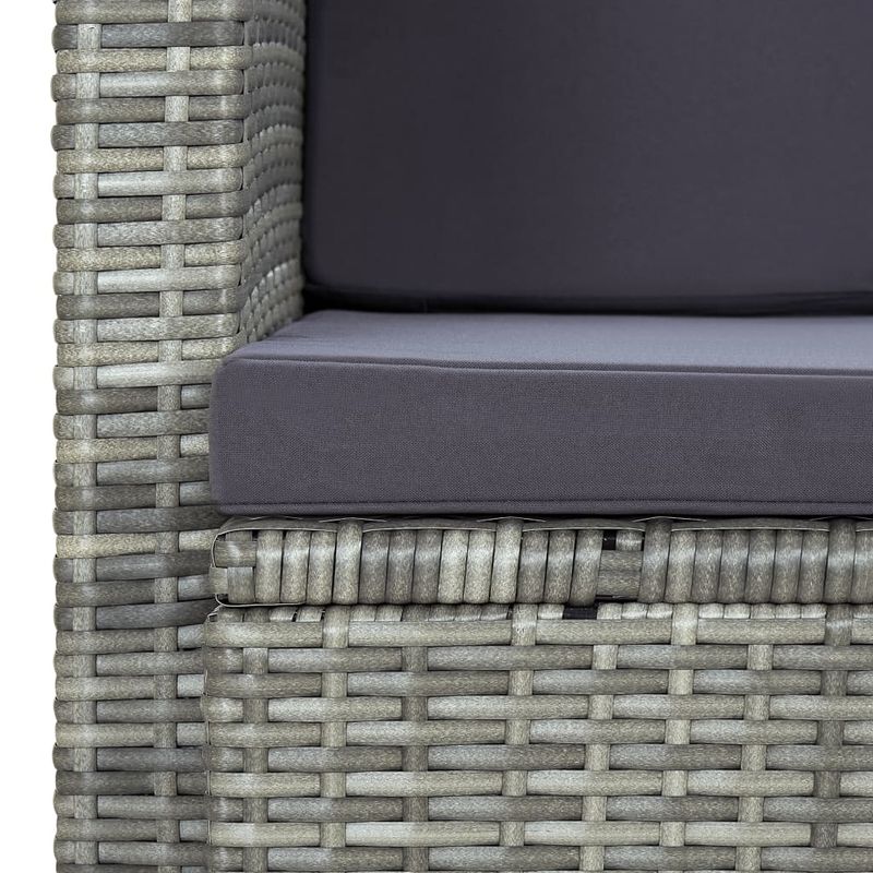 Casa si Gradina - Gradina si terasa - Mobilier exterior - Canapele si fotolii gradina - Canapea de gradina cu 2 locuri cu perne, gri, poliratan - Infinity.ro