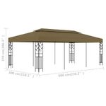 Casa si Gradina - Gradina si terasa - Umbrele si pavilioane - Pavilioane - Pavilion, gri taupe, 6 x 3 m, 180 g/m² - Infinity.ro