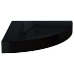 Casa si Gradina - Mobilier - Biblioteci si rafturi - Rafturi - Raft coltar de perete, 2 buc., negru extralucios 25x25x3,8 cm MDF - Infinity.ro
