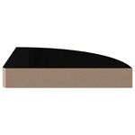 Casa si Gradina - Mobilier - Biblioteci si rafturi - Rafturi - Raft coltar de perete, 2 buc., negru extralucios 25x25x3,8 cm MDF - Infinity.ro