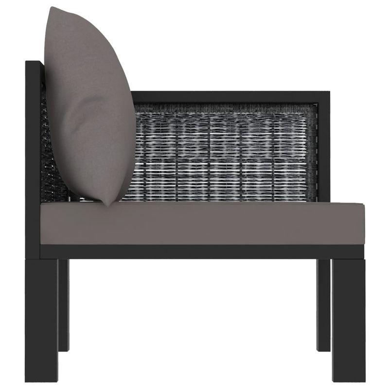 Casa si Gradina - Gradina si terasa - Mobilier exterior - Canapele si fotolii gradina - Canapea modulara cu pernă, cotiera stanga, antracit, poliratan, model canapea colț stânga cu 1 pernă de spate - Infinity.ro