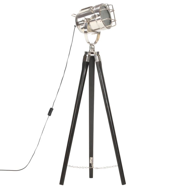 Casa si Gradina - Corpuri si surse de iluminat - Veioze si lampi - Lampadare - Lampa de podea cu trepied, negru, 97 cm, lemn masiv de mango - Infinity.ro