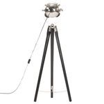 Casa si Gradina - Corpuri si surse de iluminat - Veioze si lampi - Lampadare - Lampa de podea cu trepied, negru, 97 cm, lemn masiv de mango - Infinity.ro