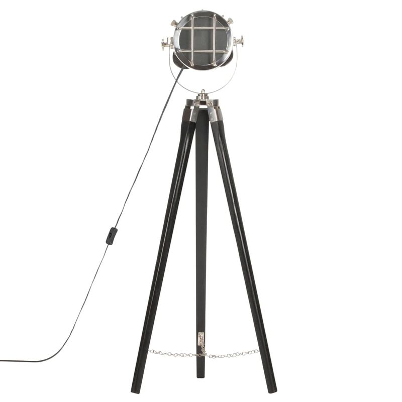 Casa si Gradina - Corpuri si surse de iluminat - Veioze si lampi - Lampadare - Lampa de podea cu trepied, negru, 97 cm, lemn masiv de mango - Infinity.ro