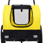 Petshop - Accesorii petshop - Culcusuri si custi - Genti si articole transport - Remorca bicicleta & carucior 2-in-1 animale, galben si negru - Infinity.ro