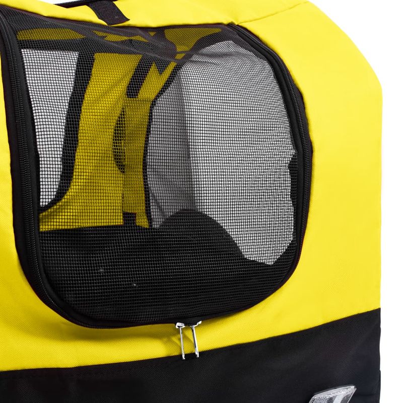 Petshop - Accesorii petshop - Culcusuri si custi - Genti si articole transport - Remorca bicicleta & carucior 2-in-1 animale, galben si negru - Infinity.ro