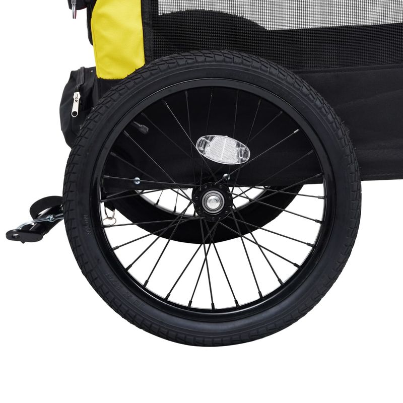 Petshop - Accesorii petshop - Culcusuri si custi - Genti si articole transport - Remorca bicicleta & carucior 2-in-1 animale, galben si negru - Infinity.ro