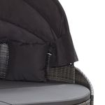 Casa si Gradina - Gradina si terasa - Mobilier exterior - Scaune si sezlonguri gradina - Pat sezlong de exterior cu baldachin, gri, poliratan - Infinity.ro