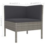 Casa si Gradina - Gradina si terasa - Mobilier exterior - Seturi mobila gradina - Set mobilier relaxare gradina cu perne, 3 piese, poliratan, număr de articole 3 - Infinity.ro
