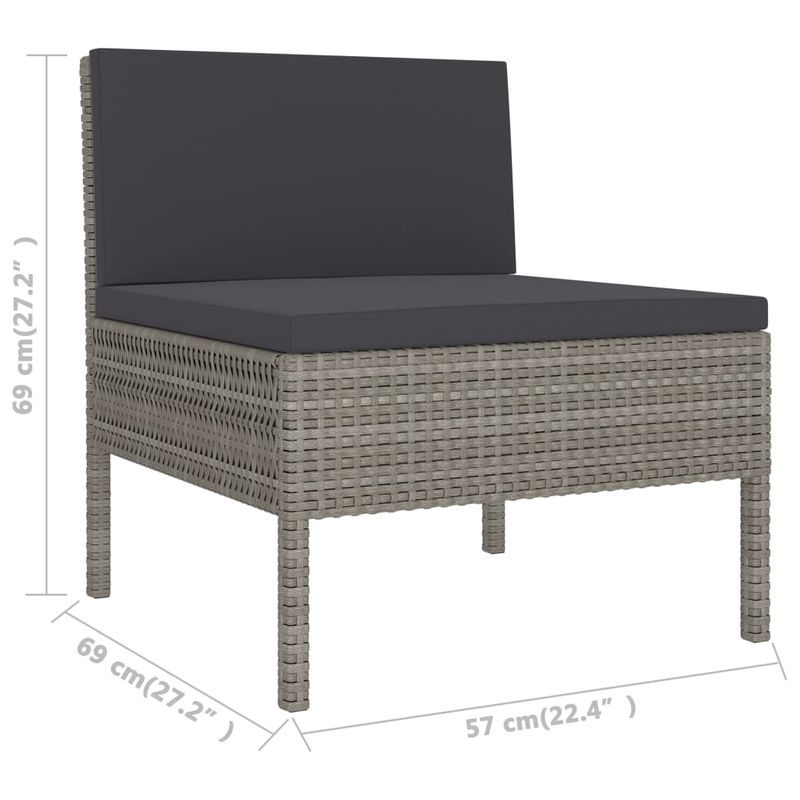 Casa si Gradina - Gradina si terasa - Mobilier exterior - Seturi mobila gradina - Set mobilier relaxare gradina cu perne, 3 piese, poliratan, număr de articole 3 - Infinity.ro