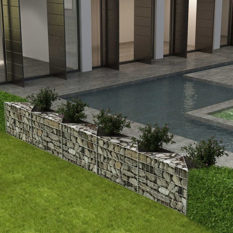 Casa si Gradina - Gradina si terasa - Garduri, panouri si accesorii - Cos gabion, 300 x 30 x 50 cm, otel galvanizat - Infinity.ro