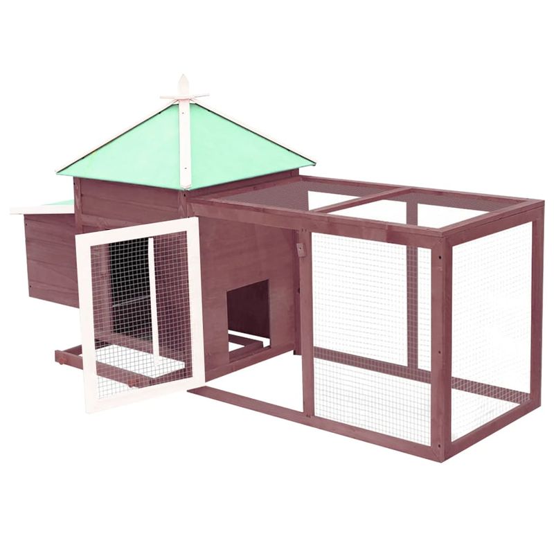 Petshop - Accesorii petshop - Culcusuri si custi - Custi interior si exterior - Cotet de pasari pentru exterior, cafeniu, 190x72x102 cm, lemn de brad - Infinity.ro