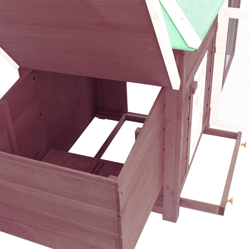 Petshop - Accesorii petshop - Culcusuri si custi - Custi interior si exterior - Cotet de pasari pentru exterior, cafeniu, 190x72x102 cm, lemn de brad - Infinity.ro