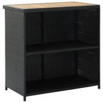Casa si Gradina - Mobilier - Seturi de mobilier - Seturi bucatarie - Set de bar, 3 piese, negru și maro, poliratan - Infinity.ro