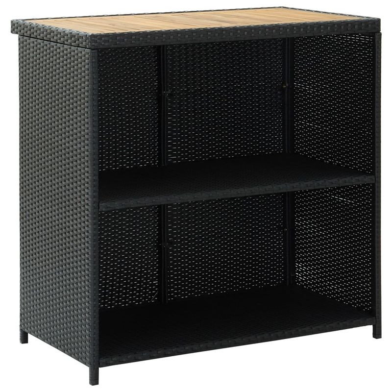 Casa si Gradina - Mobilier - Seturi de mobilier - Seturi bucatarie - Set de bar, 3 piese, negru și maro, poliratan - Infinity.ro