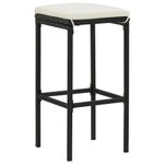 Casa si Gradina - Mobilier - Seturi de mobilier - Seturi bucatarie - Set de bar, 3 piese, negru și maro, poliratan - Infinity.ro