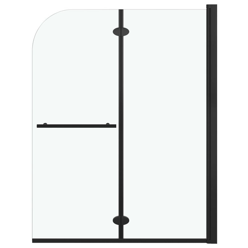 Casa si Gradina - Sanitare - Cazi si cabine de dus - Cabine dus - Cabina de dus pliabila, 2 panouri, negru, 95 x 140 cm, ESG - Infinity.ro