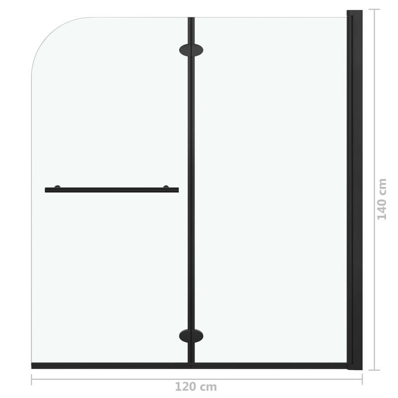 Casa si Gradina - Sanitare - Cazi si cabine de dus - Cabine dus - Cabina de dus pliabila, 2 panouri, 120 x 140 cm, ESG - Infinity.ro