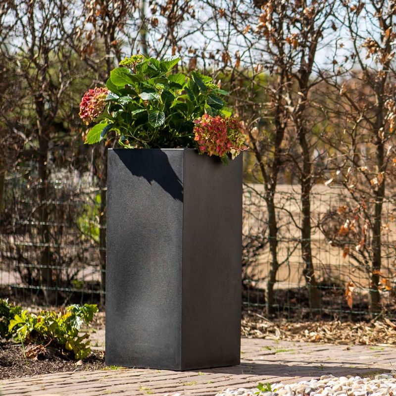 Casa si Gradina - Gradinarit si plante - Plante si ghivece - Ghivece si suporturi - Capi Jardiniera Urban Smooth, negru, 36x79 cm,  dreptunghiulara - Infinity.ro