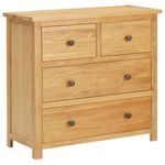 Casa si Gradina - Mobilier - Comode si corpuri - Comode - Dulap cu sertare, 80 x 35 x 75 cm, lemn masiv stejar, maro - Infinity.ro