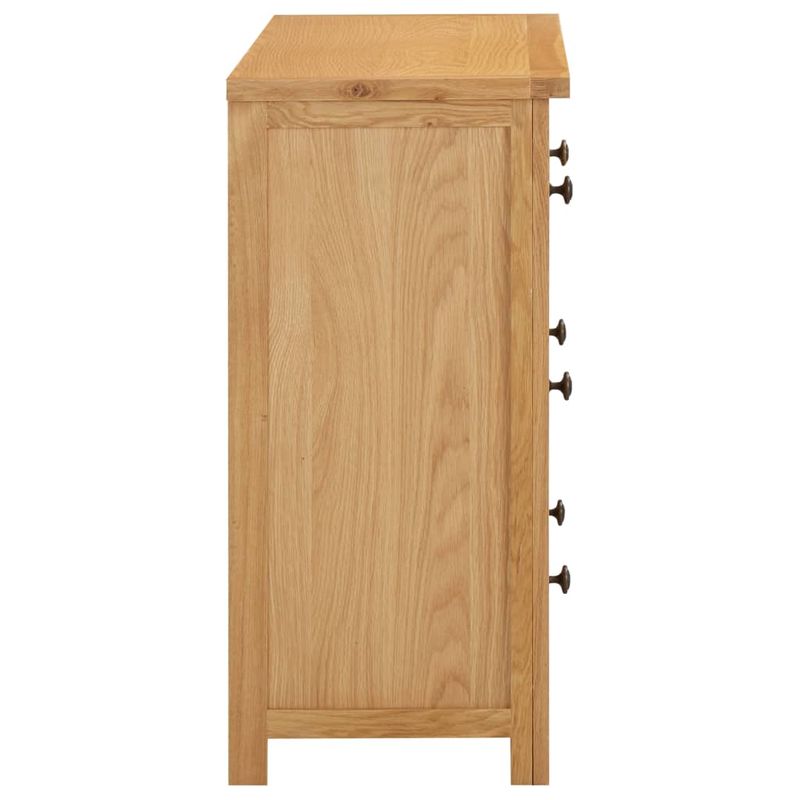 Casa si Gradina - Mobilier - Comode si corpuri - Comode - Dulap cu sertare, 80 x 35 x 75 cm, lemn masiv stejar, maro - Infinity.ro