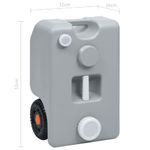 Sport si Outdoor - Camping - Accesorii camping si drumetii - Rezervor de apa cu roti pentru camping, gri, 25 L - Infinity.ro