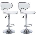 Casa si Gradina - Mobilier - Scaune si fotolii - Scaune - Scaune de bar, 2 buc., alb, piele ecologica - Infinity.ro