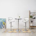 Casa si Gradina - Mobilier - Scaune si fotolii - Scaune - Scaune de bar, 2 buc., alb, piele ecologica - Infinity.ro
