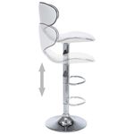 Casa si Gradina - Mobilier - Scaune si fotolii - Scaune - Scaune de bar, 2 buc., alb, piele ecologica - Infinity.ro