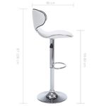 Casa si Gradina - Mobilier - Scaune si fotolii - Scaune - Scaune de bar, 2 buc., alb, piele ecologica - Infinity.ro