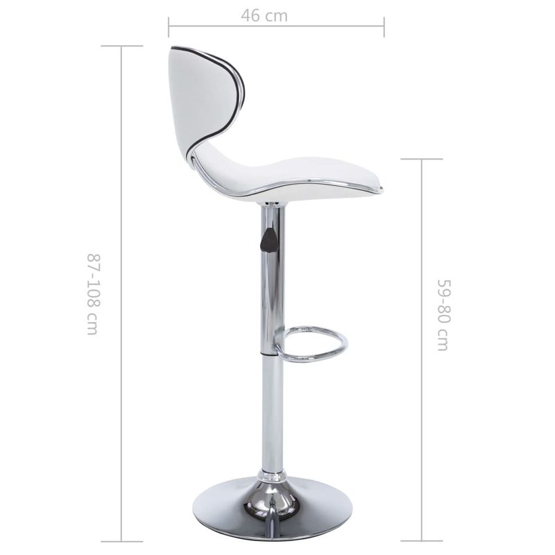 Casa si Gradina - Mobilier - Scaune si fotolii - Scaune - Scaune de bar, 2 buc., alb, piele ecologica - Infinity.ro