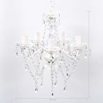 Casa si Gradina - Corpuri si surse de iluminat - Veioze si lampi - Lampadare - Lustra de cristal, 5 becuri, transparent - Infinity.ro