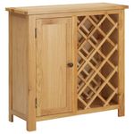 Casa si Gradina/Bucatarie si vesela/Accesorii bar/Carafe si decantoare - Dulap sticle de vin, 11 sticle, 80x32x80 cm, lemn de stejar - Infinity.ro