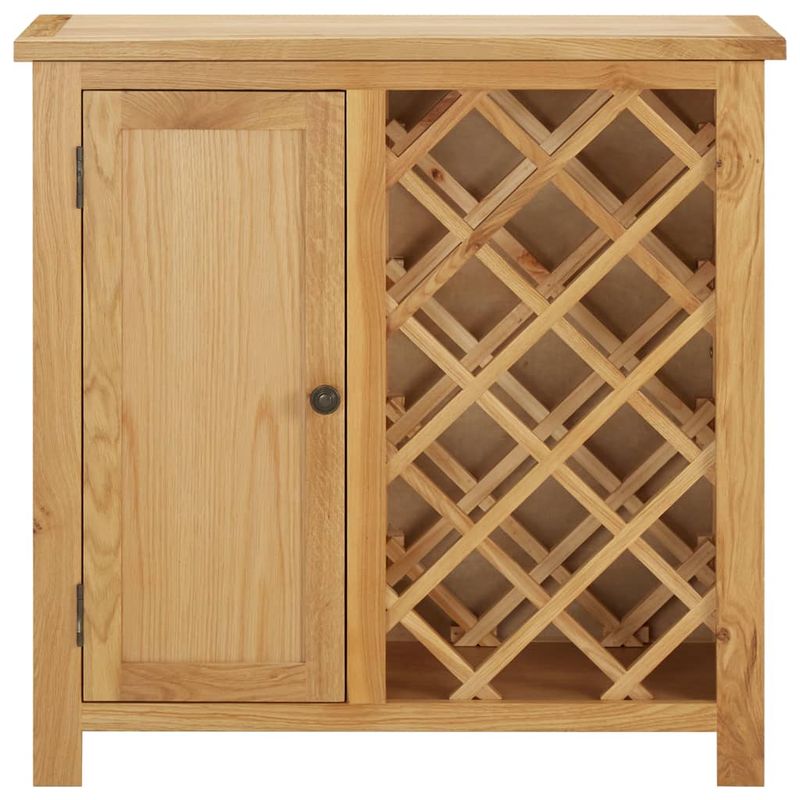 Casa si Gradina/Bucatarie si vesela/Accesorii bar/Carafe si decantoare - Dulap sticle de vin, 11 sticle, 80x32x80 cm, lemn de stejar - Infinity.ro