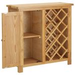 Casa si Gradina/Bucatarie si vesela/Accesorii bar/Carafe si decantoare - Dulap sticle de vin, 11 sticle, 80x32x80 cm, lemn de stejar - Infinity.ro