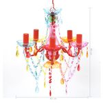 Casa si Gradina - Corpuri si surse de iluminat - Veioze si lampi - Lampadare - Lustra Cristal Artificial pentru 5 becuri Multicolora - Infinity.ro