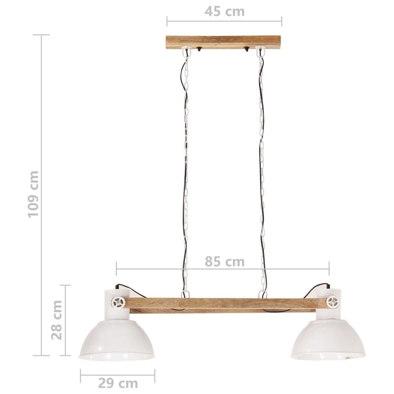 Casa si Gradina - Corpuri si surse de iluminat - Veioze si lampi - Lampi de veghe - Lampa suspendata industriala, 25 W, alb, 109 cm, E27 - Infinity.ro