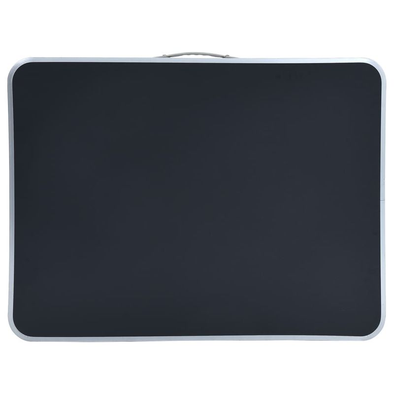 Sport si Outdoor - Camping - Mobilier pentru camping - Alte piese de mobilier pentru camping - Masa de camping pliabila cu cadru metalic, gri, 80 x 60 cm - Infinity.ro