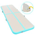 Sport si Outdoor - Fitness - Accesorii fitness - Saltele fitness - Saltea gimnastica gonflabila cu pompa verde 500x100x10cm PVC - Infinity.ro
