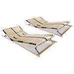 Casa si Gradina - Mobilier - Paturi si accesorii - Paturi - Baze de pat cu sipci, 2 buc., 90 x 200 cm, 7 zone, 28 sipci - Infinity.ro