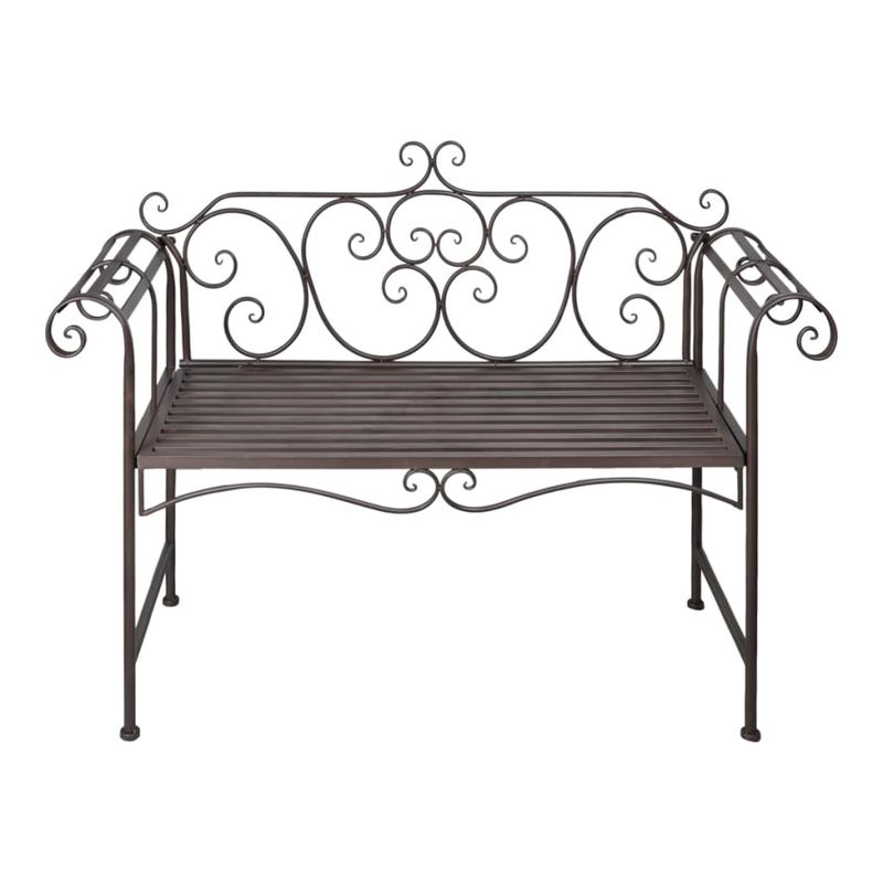 Casa si Gradina - Gradina si terasa - Mobilier exterior - Bancute de gradina - Banca de gradina, maro invechit, 132 cm, otel - Infinity.ro