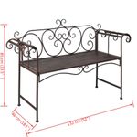 Casa si Gradina - Gradina si terasa - Mobilier exterior - Bancute de gradina - Banca de gradina, maro invechit, 132 cm, otel - Infinity.ro