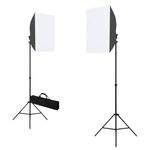 TV, Audio-Video si Foto - Aparate foto si accesorii - Accesorii foto si video - Blitzuri - Kit studio foto cu lumini softbox si fundal - Infinity.ro