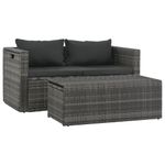 Casa si Gradina - Gradina si terasa - Mobilier exterior - Seturi mobila gradina - Set mobilier de gradina cu perne, 6 piese, gri, poliratan - Infinity.ro