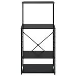 Casa si Gradina - Bucatarie si vesela - Organizare si depozitare bucatarie - Suporturi tacamuri si vase - Dulap cuptor microunde, negru, 60x39,6x123 cm, lemn prelucrat - Infinity.ro