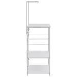 Casa si Gradina - Bucatarie si vesela - Organizare si depozitare bucatarie - Suporturi tacamuri si vase - Dulap cuptor microunde, alb, 60x39,6x123 cm, lemn prelucrat - Infinity.ro